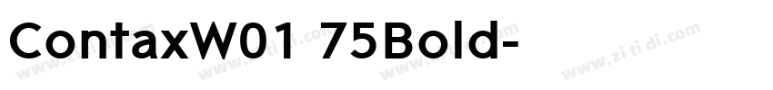 ContaxW01 75Bold字体转换